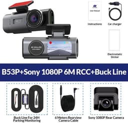 Dashcam voor Auto - 4K Dashcam - Dual Lens - 170° Groothoek - GPS - WiFi - Nachtvisie - 24H Parkeermodus - G-Sensor - 128GB Geheugenkaart inbegrepen - 6M RC-BL Camera - Zwart — thumbnail 5