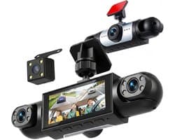 Thijox - Rimoody 360° 4-kanaals dashcam auto met 4 camera's, 1080p HD, 3,16 inch IPS-scherm, voor alle voertuigen, ideaal voor veiligheid onderweg