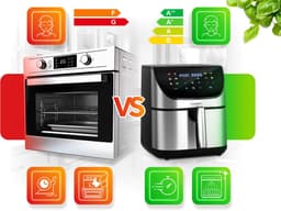 SnelShoppen - XXL Heteluchtfriteuse 8 liter Airfryer met Touchscreen, 1700W, 12 Kookprogramma's, Gezond Koken zonder Vet voor Keuken, Feest, en Gezinn — thumbnail 4