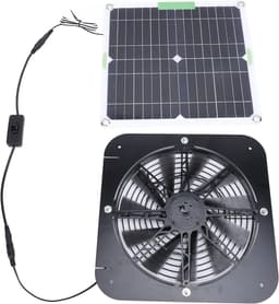 Zonnepaneel Ventilator - Luchtstroom Ventilatie - Efficiënte Ventilatie - 100W Zonne-energie - 13.5 Inch Fan - Zwart — thumbnail 4