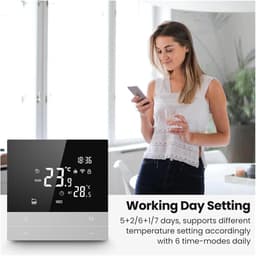 Slimme Thermostaat - Verwarming Regelaar - Comfort Verhoging - Weekprogramma Instelbaar - 16A - Wit — thumbnail 5