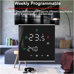 Slimme Thermostaatkraan - Verwarming Regelaar - Energie Besparen - App Bediening - 3A 16A - Wit — thumbnail 3