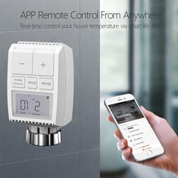 Slimme Radiator Thermostaat - Verwarming Controller - Energie Besparen - LCD Scherm - 6.5x6.5x18cm - Wit — thumbnail 5