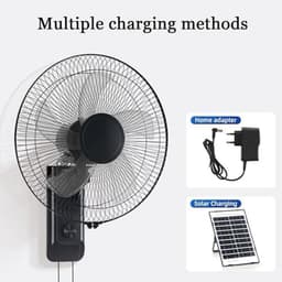 Wandventilator - Elektrische Koeler - Ruimte Koelen - Zonne-energie Optie - 43CM 16IN - Wit — thumbnail 5