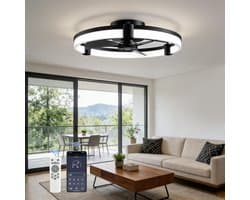 Plafondventilator met Verlichting – LED Lamp en Ventilator in 1 – Dimbaar 3000K-6500K – Afstandsbediening – 6 Snelheden – Zomer- en Winterstand – Stil en Energiezuinig — afbeelding 1