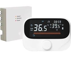 Slimme Thermostaat - Temperatuurregelaar Verwarming - Energie Besparen - 7 Dagen Programmering - 11.8 cm - Wit