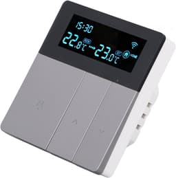 Slimme Thermostaat - Programmeerbare Regelaar - Comfortabel Wonen - Nauwkeurige Vloerregeling - AC 90-240V - Grijs — thumbnail 1