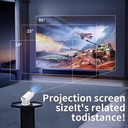 Mini projector 1080P - Draagbaar met WiFi en Bluetooth - 270° verstelbaar - Geschikt voor telefoon en laptop - ShopVlot — thumbnail 3