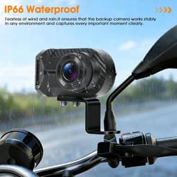 SnelShoppen - Motorfiets Dashcam 1080P HD Waterdicht IP66 Geïntegreerd WiFi 110° Groothoek Ringopname Mini Draagbaar met Montagekit — thumbnail 4