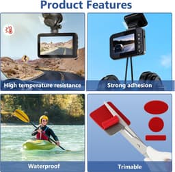 SnelShoppen - Pack van 15 Dubbelzijdige Adhesive Pads voor Dashcam + 15 Stuk Electrostatische Stickers - Hittebestendig en Extra Sterk voor Actiecamer — thumbnail 3