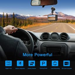 Thijox - Dashcam Auto 1080P Voorzijde, 3 Inch IPS Scherm, 170° Groothoek, Nachtzicht, HDR, Loopopname, G-Sensor, Parkeermodus, Incl. 32GB SD-Kaart — thumbnail 5