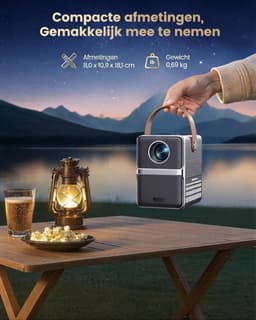 TYR® Mini Beamer - Projector - Beamer - Zilvergrijs - 8cm x 11cm x 18cm — thumbnail 3