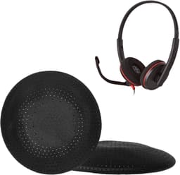 kwmobile 2x oorkussens geschikt voor Plantronics Blackwire C3220 C3320 C310 C320 C3200 - Earpads voor koptelefoon in zwart — thumbnail 4