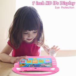 SnelShoppen - Kids Tablet 7 Inch Android voor Kinderen met WiFi, Bluetooth, Ouderlijk Toezicht, Dubbele Camera, 32GB ROM, Voor Kinderen van 3-14 Jaar — thumbnail 4
