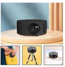 Mini Projector, 1080p HD Home Theater Video Projector, Draagbare Filmprojector met AUX USB Interfaces, voor IOS Android Smartphones Tablets — thumbnail 3
