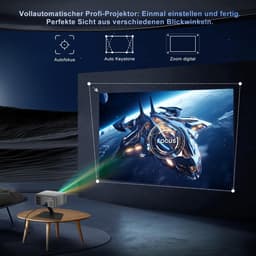 SnelShoppen - Mini Beamer Draagbaar 8K Projector, Native 1080P, WiFi 6, BT 5.2, Auto Keystone, Thuisbioscoop voor Feest, Camping en Kinderen — thumbnail 2