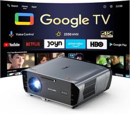 SnelShoppen - 4K Beamer 2550ANSI - Slimme Projector - Draadloos Verbinden met Mobiele Telefoons - Ideaal voor Kantoor, Filmavonden, Kinderentertainmen — thumbnail 1