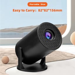 SnelShoppen - Draagbare 1080P Projector met 270° Verstelbaar, WiFi Home Theater voor Buitenfilms, Compatibel met Telefoons, Laptop en TV Stick, 150" S — thumbnail 5