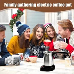 Turkse Koffiezetapparaat – Turkish Coffee Maker – Cezve – Elektrische Turkse Koffiepot – Turkse Koffieketel – RVS – Automatische Uitschakeling — thumbnail 3