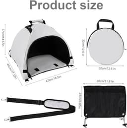 Laptoptent, laptopzonnescherm, waterdicht doek, computerscherm, privacyscherm voor buitengebruik, bescherming tegen schittering en warmte, omvormbare tas voor buiten, grijs — thumbnail 3