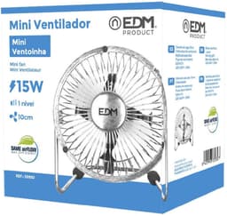 EDM Product Mini bureau ventilator - 2x - compact design - 10 x 15 cm - chroom - draagbaar — thumbnail 4