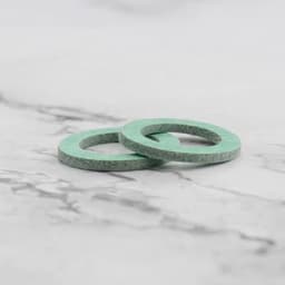 30 stuks groene vezelringen 1/2 inch (18 x 12 x 1,5 mm) afdichtringen hoge temperatuur vezelring voor gaskookplaat boiler omvormerklep — thumbnail 5