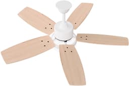 Plafondventilator met lamp - Diameter 106.6 cm - 6 Snelheden - LED Dimmbaar 3 kleuren - 5 Bladen - Modern - Licht Eiken — thumbnail 5