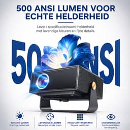 Mini Beamer Wifi 6 - Full HD 1080P Projector met Bluetooth en Auto Keystone — thumbnail 5