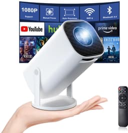 SnelShoppen - Mini-beamer 4K Full HD 1080p Draagbare Projector met WiFi 6, Bluetooth 5.4, Autokeystone, Handmatige Scherpstelling, 180° Draaibaar - Id — thumbnail 1