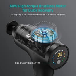 SnelShoppen - Draagbaar Massagepistool voor Spieren en Diepteweefsel, 3200 omw/min, 12 mm, 7 Massagekoppen, 5 Instellingen, Elektrisch Handmassageappa — thumbnail 4