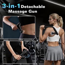Spier massagepistool - Herstel apparaat - Spierherstel na sport - Verstelbare lange steel - 39.5 cm lengte - Zwart — thumbnail 4
