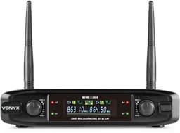 Draadloze microfoon set - Vonyx VM42HH - UHF Microfoons met tuner - Zang microfoons — thumbnail 2