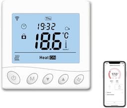 Digitale Thermostaat - Slimme Regelaar - Verwarming Instellen - WiFi App Bediening - 16A - Wit — thumbnail 1