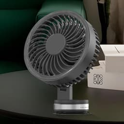 Wandventilator - Keukenventilator - Snelle Koeling - Zuignap Bevestiging - 165 mm - Grijs — thumbnail 3