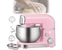 Elektrische Mixer - Keukenmachine - Thuis Bakken - 6 Snelheden - 3.5L Kom - Roze