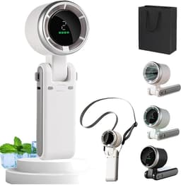 Draagbare ventilator, mini oplaadbare ventilator, kleine stille turboventilator met instelbare snelheid, koelventilator voor kamperen, sporten en reizen (C) — thumbnail 5