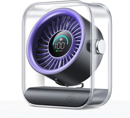 Casalora Ventilator - Tafelventilator Stil Geruisloos USB - Oplaadbaar & Draadloos - 100 Snelheden - Paars — thumbnail 1