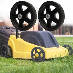 SnelShoppen - Vervangwielen 2pcs Ø200mm voor Grasmaaier, Duurzame Rubber en Polyurethaan, Hoge Stabiliteit en Grip voor Diverse Terrains — thumbnail 1
