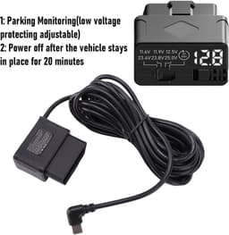 OBD Power Kabel - Dashcam Hardwire Set - Continue Stroomvoorziening - 24 Uur Parkeerstand - 3.5 Meter - Zwart — thumbnail 5
