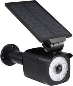 Solar bewegingssensor reflectorspot voor buiten met lichtsensor, geschikt voor terras, tuin, oprit en zwembad, energiezuinig en weerbestendig ontwerp — thumbnail 1