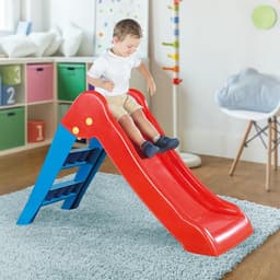 My First Garden Slide Medium voor Kinderen Voor Kinderen Vanaf 2 Jaar Blauwe Ladder en Rode Helling Opvouwbaar voor Binnen of Buiten Gebruik Peuter Klimmen Kids Slide Indoor Slide Kids Outdoor — thumbnail 3