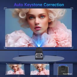 Draagbare Projector - 4K Ondersteuning - Wifi en Bluetooth Verbinding - Automatische Keystone Correctie - Voor Thuisbioscoop — thumbnail 4