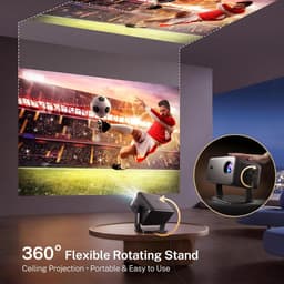 Smart Beamer - HD Projector - Native 1080P en 4K Ondersteuning - KI Spraakbesturing - Voor Thuisbioscoop — thumbnail 5