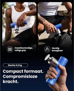 Mini Massagepistool - Zwart - Diepe Weefselmassage - USB-C Snel Opladen - Voor Sporters en Hardlopers — thumbnail 5