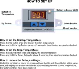 SnelShoppen - Digitale LED Temperatuurcontroller Module - W3001 Thermostaat Schakelaar met Waterproof Probe - -50℃ tot 110℃ Programmeerbare Verwarming — thumbnail 2