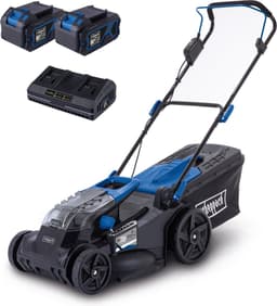 Scheppach Accu Grasmaaier BC-MP430-X - Mulchfunctie - 43cm maaibreedte - 6 instelbare maaihoogtes: 27-75mm - 700m² - Met 2x 20V 4,0Ah accu's & duolader — thumbnail 1