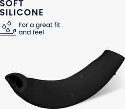 kwmobile siliconen cover voor koptelefoon - geschikt voor Sony WH-1000XM4 / WH-1000XM3 - Voor band en oorpads - 3x in zwart — thumbnail 9