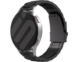 Strap-it Smartwatch bandje 22mm - Luxe RVS stalen schakel band geschikt voor Samsung Galaxy Watch 1 46mm / Watch 3 45mm / Gear S3 - Polar Vantage M / Grit X - Huawei GT 1/2/3/4 46mm / GT 5 & 5 Pro (46mm) - zwart
