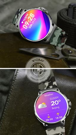 WizBay Premium Select® Sport Smartwatch 1.85 inch - Bluetooth Bellen - Hartslag en Zuurstofmeting - Slaapmonitor - 100+ Sportmodi - IP67 - Zwarte Kast - Zwarte TPU Band — thumbnail 4