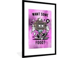 Fotolijst incl. Poster - Televisie - Paars - Vintage - 80x120 cm - Posterlijst